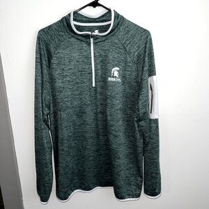 Michigan state green windbreaker